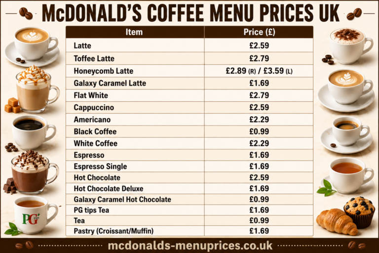 McDonald's Coffee Menu