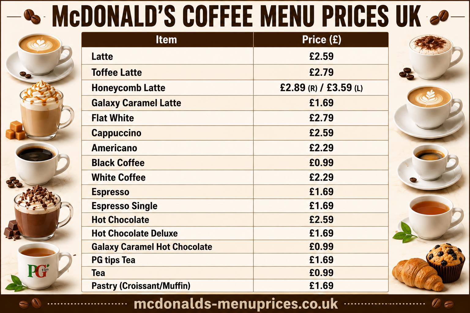 McDonald's Coffee Menu