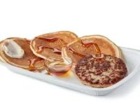 Pancakes-Sausage-with-Syrup